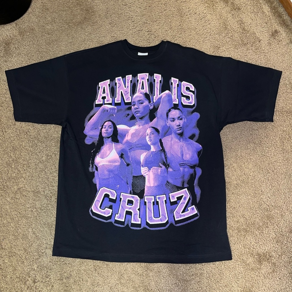 RARE Gymshark Analis Bootleg Graphic Shirt - Picture 2 of 5